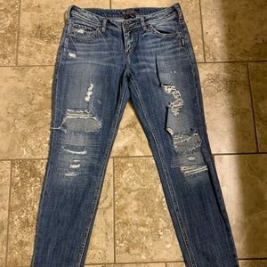 Silver Boyfriend Capri